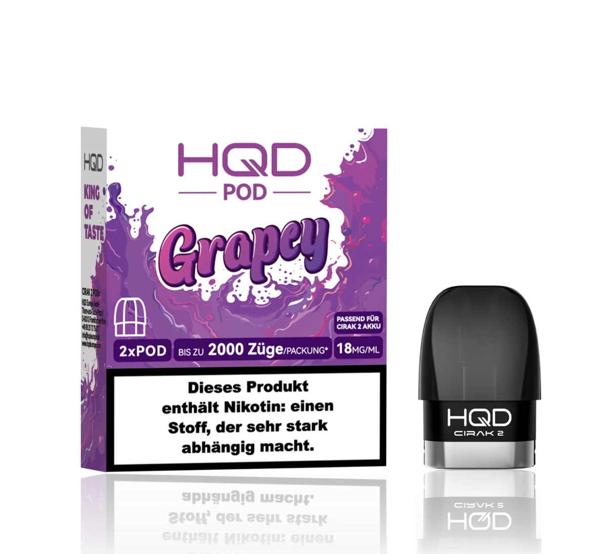 HQD CIRAK 2 Pod Grapey » purer Geschmack ✓