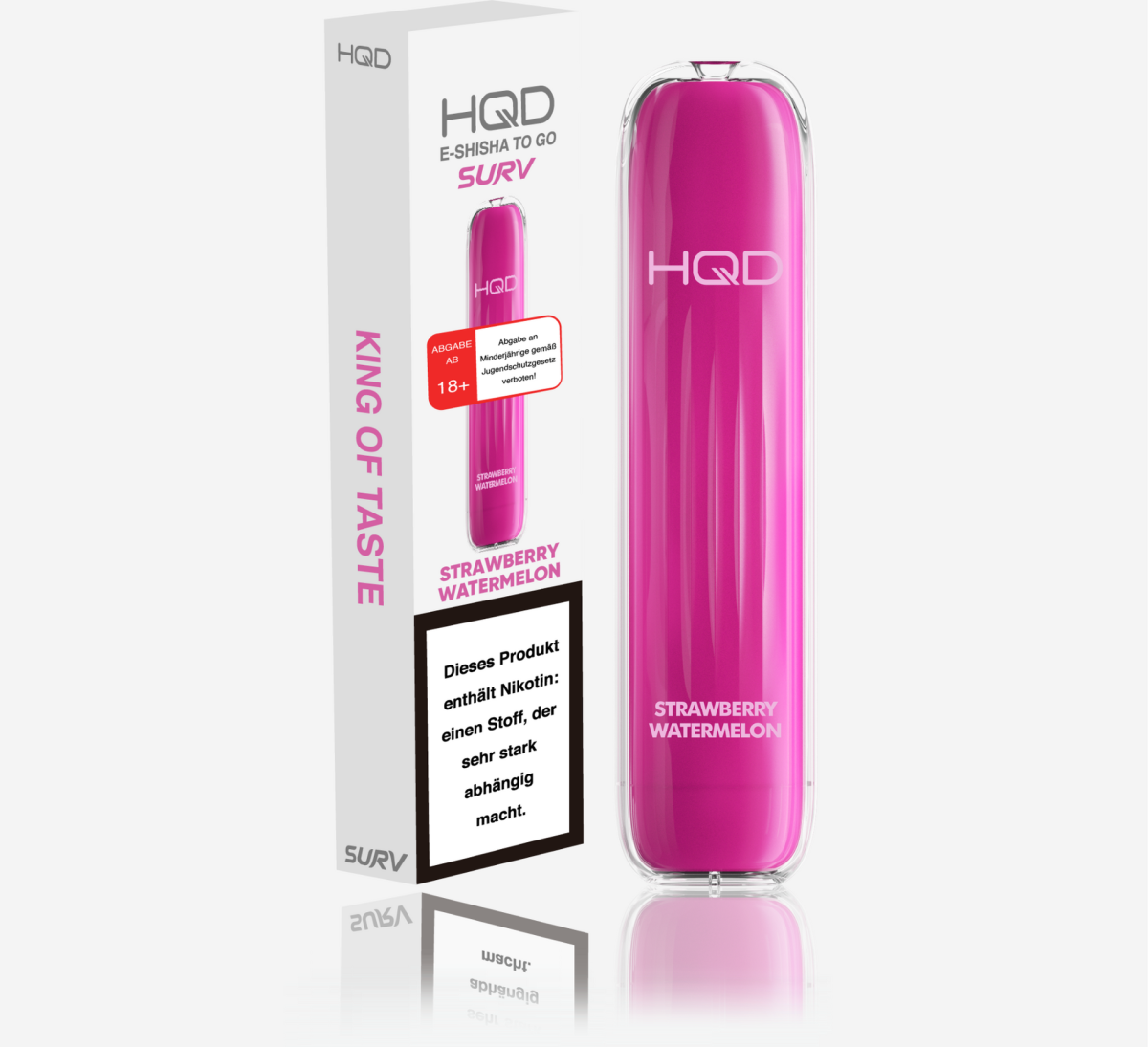 HQD Surv Strawberry Watermelon Erdbeer-Melone | 600 Zge HQD Surv Strawberry Watermelon Erdbeer-Melone | 600 Zge